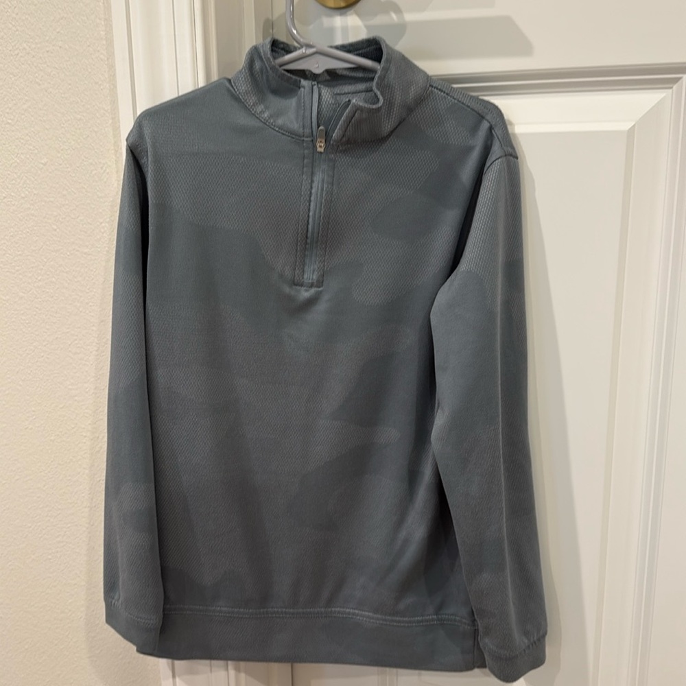 Peter Millar Boys 1/4 zip, gray